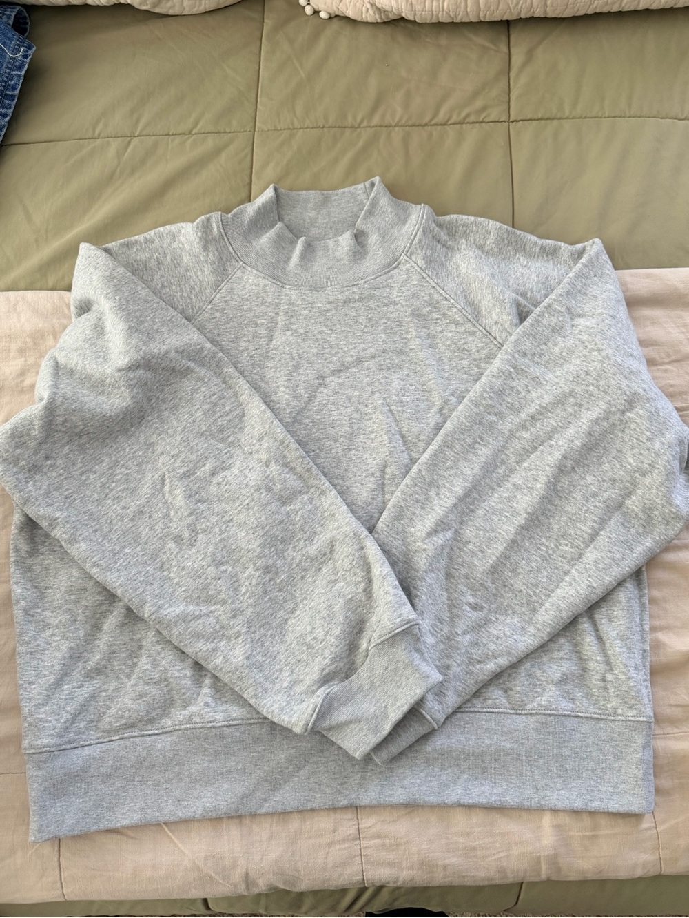 American Eagle Outfitters Light Gray Crewneck Sweatshirt